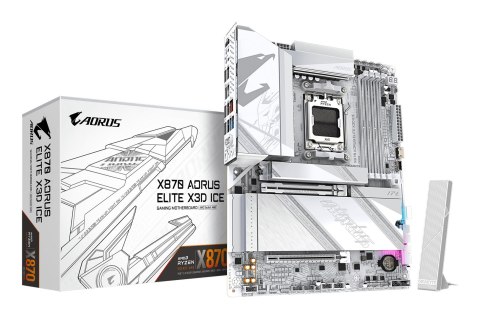 GIGABYTE X870 AORUS ELITE X3D ICE AMD X870 Gniazdo AM5 ATX