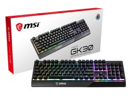 MSI Vigor GK30 klawiatura Gaming USB QWERTZ Niemiecki Czarny