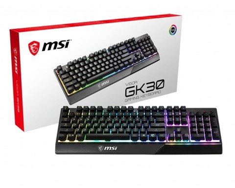 MSI Vigor GK30 klawiatura Gaming USB QWERTZ Niemiecki Czarny