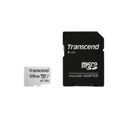 SD microSD Card 128GB Transcend SDXC USD300S-A w/Adapter