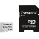SD microSD Card 128GB Transcend SDXC USD300S-A w/Adapter