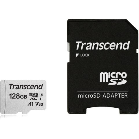 SD microSD Card 128GB Transcend SDXC USD300S-A w/Adapter