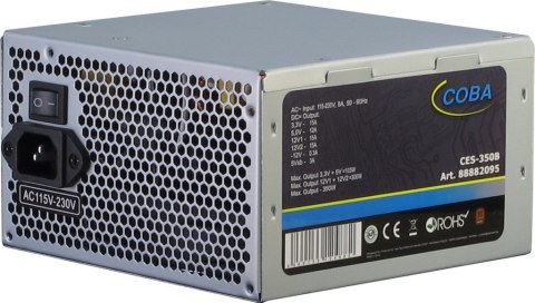 Inter-Tech Coba CES-350B moduł zasilaczy 350 W 20+4 pin ATX ATX Srebrny