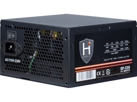 Inter-Tech HIPOWER SP-550 moduł zasilaczy 550 W 20+4 pin ATX ATX Czarny