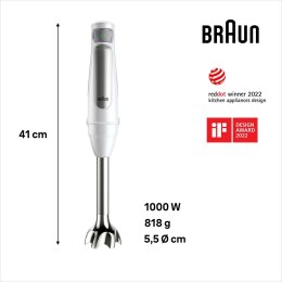 Braun MultiQuick 7 MQ7035IWH 0,6 l Blender immersyjny 1000 W Stal nierdzewna, Biały