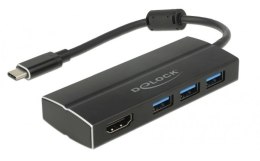 DeLOCK 63931 stacja dokująca USB 3.2 Gen 1 (3.1 Gen 1) Type-C Czarny
