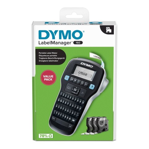 DYMO LabelManager 160 Valuepack drukarka etykiet Termotransferowy 160 x 160 DPI 12 mm/s D1 QWERTZ