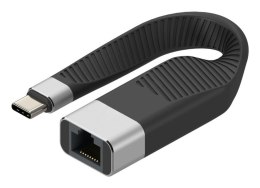 Techly ICOC USBC-RJ45 kabel sieciowy Czarny 0,144 m