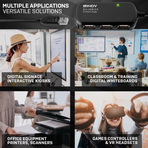 Lindy 42781 huby i koncentratory 480 Mbit/s