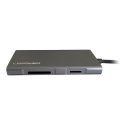 LC-Power LC-HUB-C-MULTI-5 stacja dokująca Przewodowa USB 3.2 Gen 1 (3.1 Gen 1) Type-C Antracyt, Czarny
