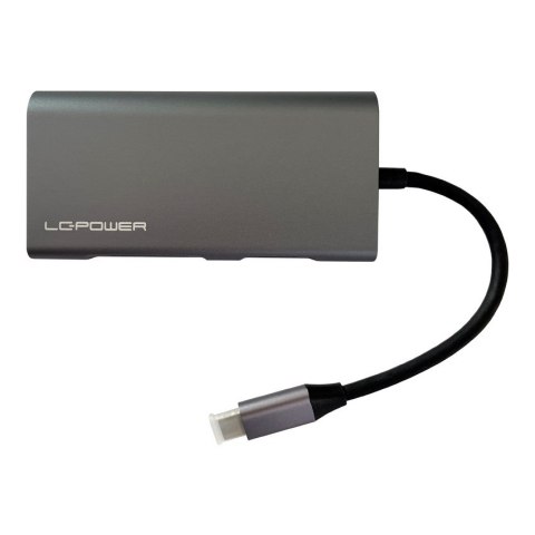 LC-Power LC-HUB-C-MULTI-5 stacja dokująca Przewodowa USB 3.2 Gen 1 (3.1 Gen 1) Type-C Antracyt, Czarny