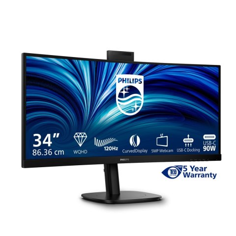 Philips 3000 series 34B2U3600CH/00 monitor komputerowy 86,4 cm (34") 3440 x 1440 px Wide Quad HD LCD Czarny