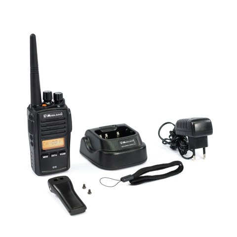 Midland G18 - PMR446 krótkofalówka 8 kan. 446.00625 - 446.09375 MHz Czarny