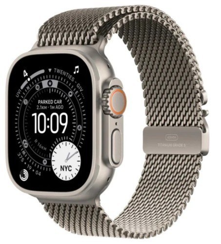 Watch Ultra 3 GPS + Cellular 49mm Natural Titanium Case with Natural Titanium Milanese Loop - Large APPLE Watch OS Naturalny