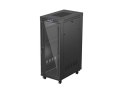 Lanberg Szafa instalacyjna rack stojąca 19 cali 32U 600x1000 drzwi przeszklone LCD czarna (Flat pack)