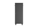 Lanberg Szafa instalacyjna rack stojąca 19 cali 32U 600x1000 drzwi przeszklone LCD czarna (Flat pack)
