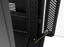 Lanberg Szafa instalacyjna rack stojąca 19 cali 32U 600x1000 drzwi przeszklone LCD czarna (Flat pack)