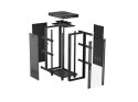 Lanberg Szafa instalacyjna rack stojąca 19 cali 32U 600x1000 drzwi przeszklone LCD czarna (Flat pack)