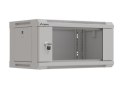 Lanberg Szafa instalacyjna rack wisząca 19" 4U 540x350 szara drzwi przeszklone (flat pack)