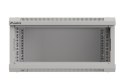 Lanberg Szafa instalacyjna rack wisząca 19" 4U 540x350 szara drzwi przeszklone (flat pack)