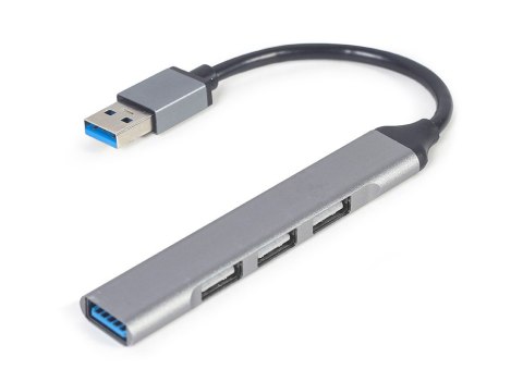 Gembird HUB USB 4-Porty (USB3 x 1, USB2 x 3), srebrny