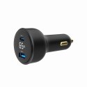 Gembird Szybka ładowarka samochodowa 2xUSB-A+C, Type-C (PD), LCD, 65W, czarna