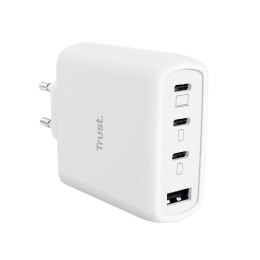 Trust Ładowarka biała MAXO GaN 65W 3xUSB-C 1xUSB-A