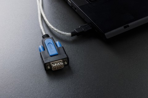 Digitus Kabel adapter USB 2.0 do RS232 (DB9) | Chipset FTDI (FT232RNL) | PVC, transparentny | Mocowanie na śruby | 1.8m