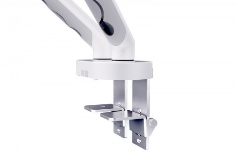 Digitus Ramię biurkowe podwójne z zaciskiem i sprężyną mechaniczną 2x LCD max. 35" obciążenie 2x10kg, VESA: 75x75, 100x100, białe