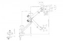 Digitus Ramię biurkowe pojedyncze z zaciskiem i sprężyną mechaniczną 1x LCD max. 35" 10kg, VESA: 75x75, 100x100, białe