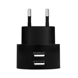 LogiLink Ładowarka sieciowa 2x USB-A, 10.5W, czarna