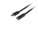 Lanberg Przedłużacz USB-C M/F 3.1 0.5m czarny
