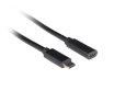 Lanberg Przedłużacz USB-C M/F 3.1 0.5m czarny