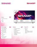 Sharp Telewizor LED 55 cali 55GK4245E