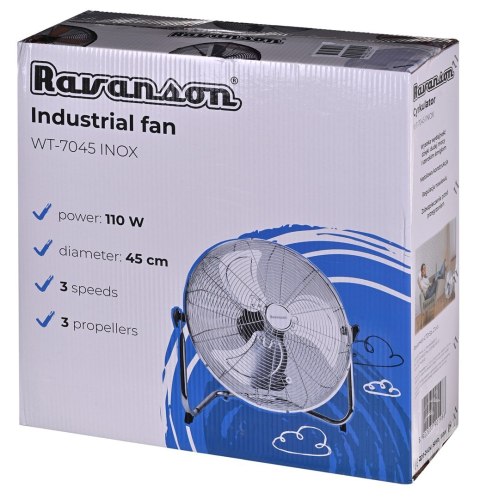 Wentylator podłogowy Ravanson WT-7045 (kolor inox)