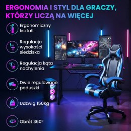 Extralink Gaming | Fotel gamingowy | biurowy, obrotowy, kubełkowy, czarno-niebieski, G-523