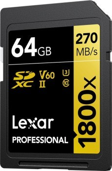 Lexar SDXC 64GB Professional 1800x UHS-II U3 ( 180/270 MB/s )