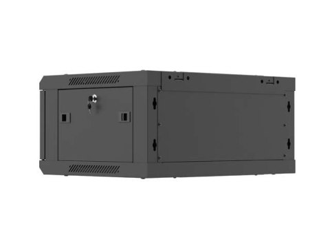 LANBERG SZAFA INSTALACYJNA RACK WISZĄCA 19" 4U 600X450 CZARNA DRZWI METALOWE (FLAT PACK)