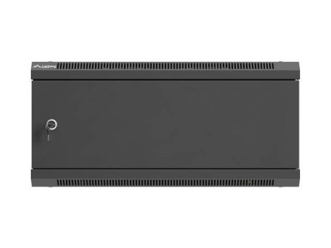 LANBERG SZAFA INSTALACYJNA RACK WISZĄCA 19" 4U 600X600 CZARNA DRZWI METALOWE (FLAT PACK)