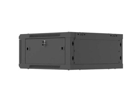LANBERG SZAFA INSTALACYJNA RACK WISZĄCA 19" 4U 600X600 CZARNA DRZWI METALOWE (FLAT PACK)