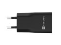 NATEC ŁADOWARKA SIECIOWA RIBERA GAN SLIM 1X USB-A + 1X USB-C 20W CZARNA