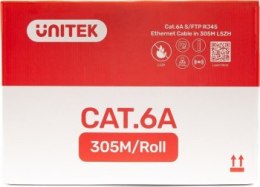 Unitek Kabel skrętka LSZH Cat. 6a S/FTP 305 m
