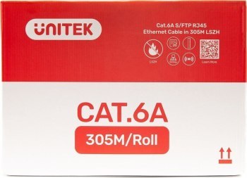 Unitek Kabel skrętka LSZH Cat. 6a S/FTP 305 m