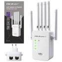 Qoltec Wzmacniacz sygnału WiFi | Repeater | Access Point | 300Mb/s | 6 anten | 2xRJ45