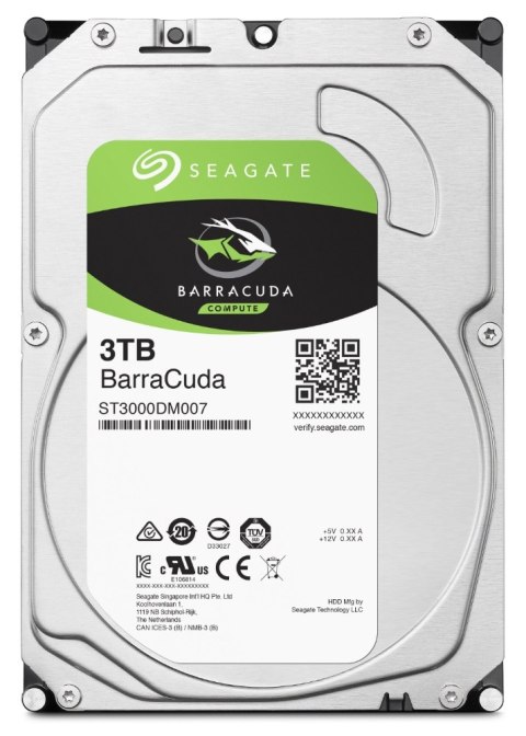 Dysk serwerowy HDD SEAGATE Barracuda ST3000DM007 (3 TB /3.5" /5400RPM )