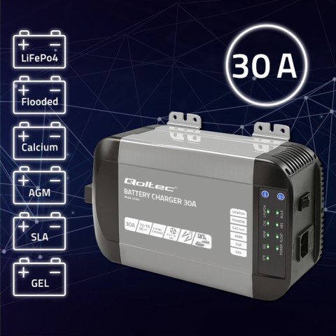 Inteligentna profesjonalna ładowarka Monolith do akumulatorów LiFePO4 AGM GEL SLA 30A 12V