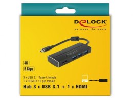 DeLOCK 63931 stacja dokująca USB 3.2 Gen 1 (3.1 Gen 1) Type-C Czarny