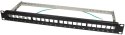 LOGILINK- Patchpanel Keystone 24-portowy, ekranowany, czarny