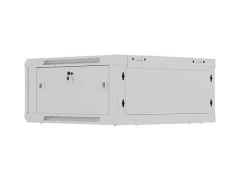 LANBERG SZAFA INSTALACYJNA RACK WISZĄCA 19" 4U 600X600 SZARA DRZWI PERFOROWANE (FLAT PACK)