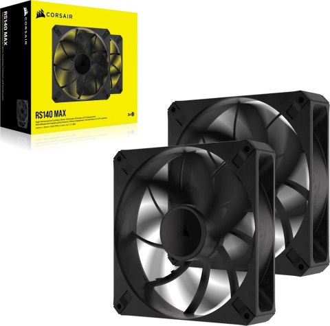 Wentylator Corsair RS140 MAX 14cm Czarny 2szt.